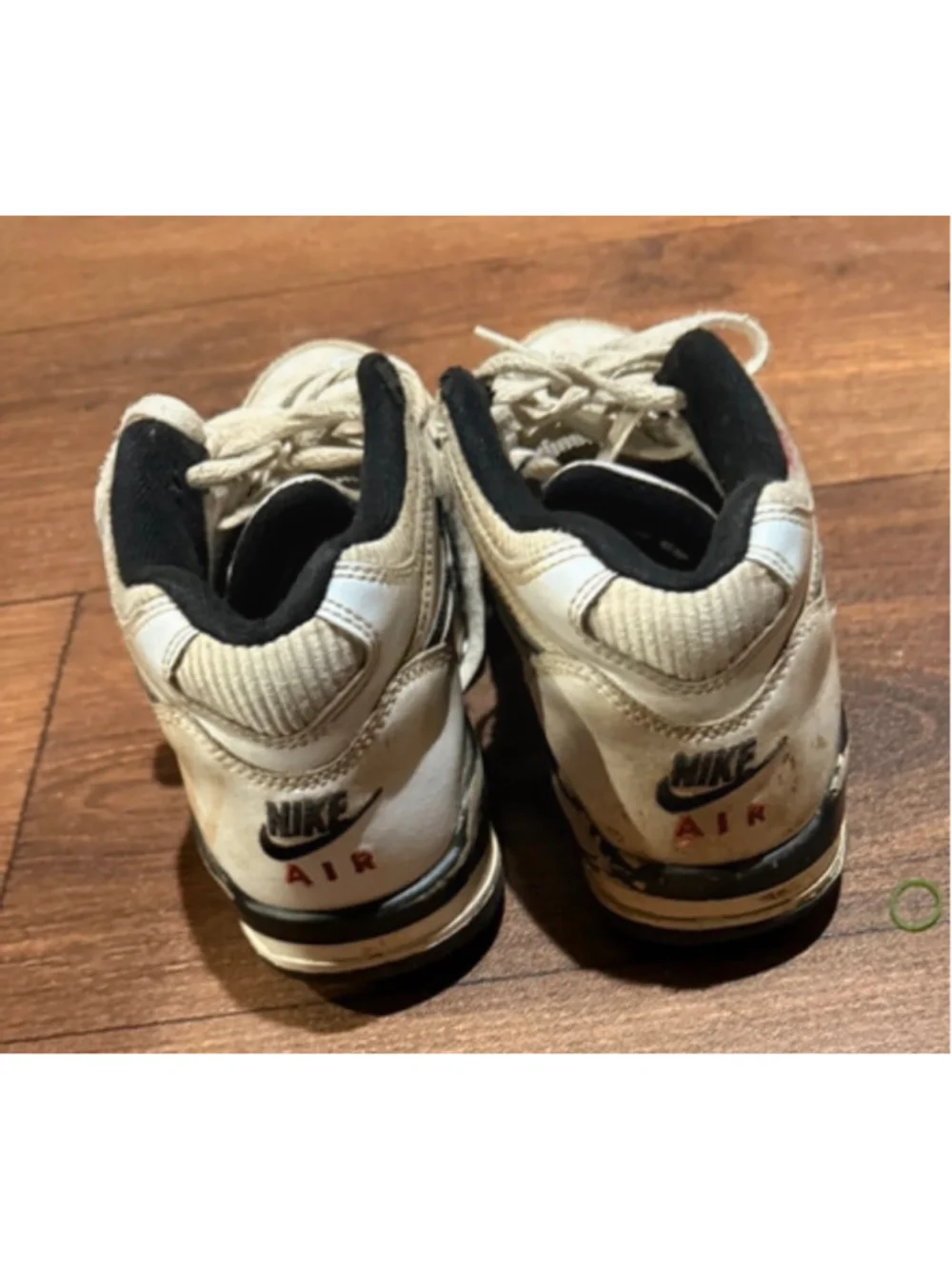 Boys Nike Air Flight Sneakers Size 5 White Black